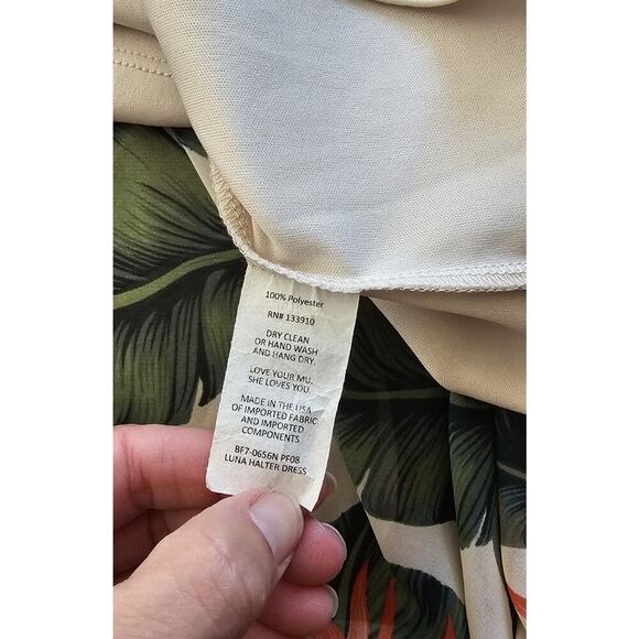Show Me Your Mumu Luna Halter Dress Size M Tropical Beach Maxi - Picture 15 of 15
